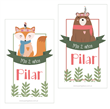 Stickers rectangulares Bosque BOHO 15u Pers